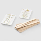 Trouw Itinerary Icon Chic Script Trouwprogramma Handwaaier (Niet-gemonteerd)