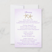 Trouw Itinerary met Paarse Hortensia aan de Zeekan Kaart (Voorkant)