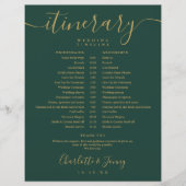 Trouw Itinerary Tijdlijn Emerald Goud Planning (Voorkant)