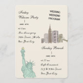 Trouw Itinerary weekendprogramma New York City NY Programmakaart (Voorkant)