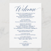 Trouw Itinerary Welkomstbrief Navy Script Programmakaart (Voorkant)