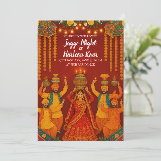 Trouw-Jaggo nodigt uit als Jago-uitnodigingen Kaart (Staand voorkant)