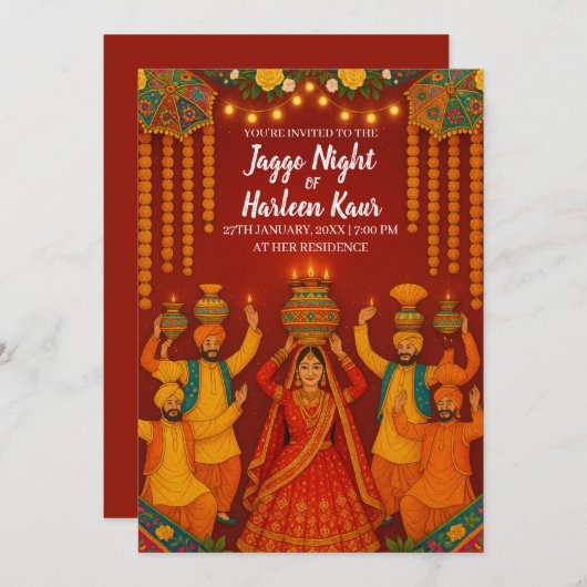 Trouw-Jaggo nodigt uit als Jago-uitnodigingen Kaart (Voorkant / Achterkant)