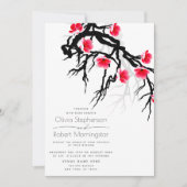 Trouw | Japanse Bloesemtak Bloemstuk Kaart (Voorkant)