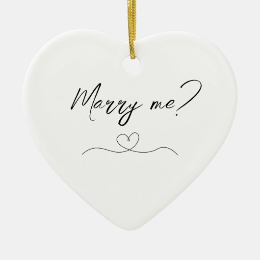 Trouw je met me? Hart Ornament (Voorkant)