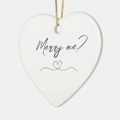 Trouw je met me? Hart Ornament (Links)