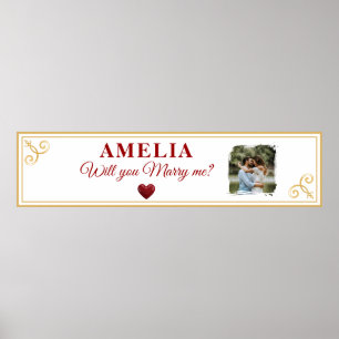 Trouw je met mij Hart Romantisch Huwelijksaanzoek  Poster