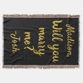 Trouw je met mij Huwelijksaanzoek Decoratie Deken (Voorkant)