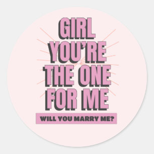 Trouw Je Met Mij Ronde Sticker