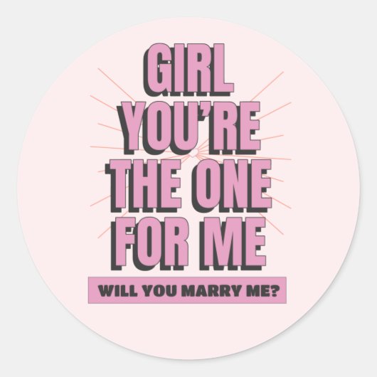 Trouw Je Met Mij Ronde Sticker (Voorkant)