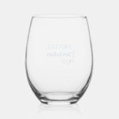 Trouw Joods-Italiaanse wijn glas (Achterkant)