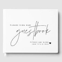 Trouw kalligrafie script hart gastenboek