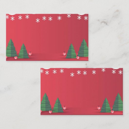 Trouw kerstkaart visitekaartje (Voorkant / Achterkant)