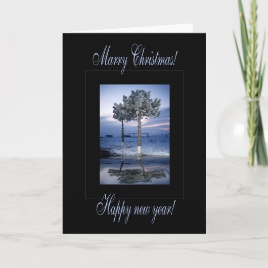 Trouw Kerstmis & een gelukkig Nieuwjaar Feestdagen Kaart (Voorkant)