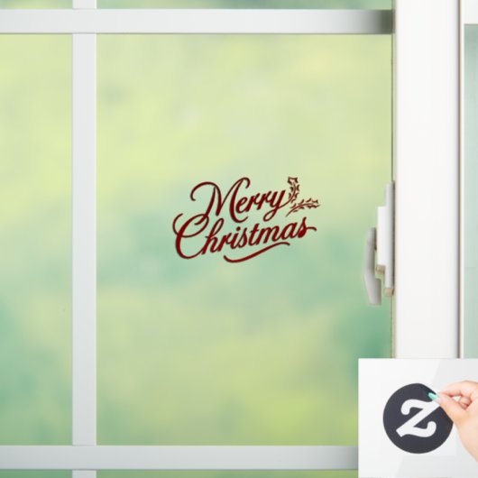 Trouw Kerstmis rode brief Raamsticker (Huis)