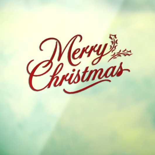 Trouw Kerstmis rode brief Raamsticker (Vel 3)