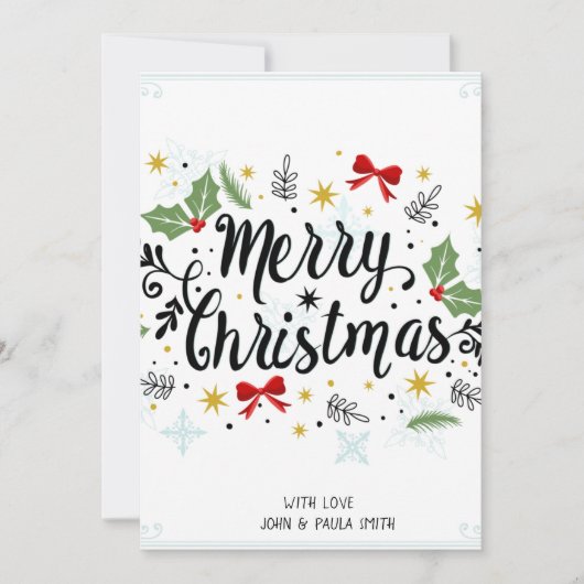 Trouw Kerstmis Uitnodigingskaart Kaart (Voorkant)