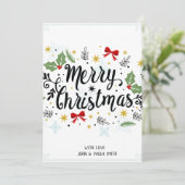 Trouw Kerstmis Uitnodigingskaart Kaart (Staand voorkant)