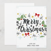 Trouw Kerstmis Uitnodigingskaart Kaart (Voorkant / Achterkant)