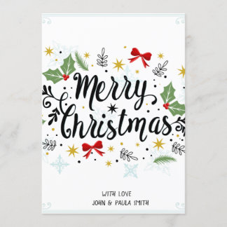 Trouw Kerstmis Uitnodigingskaart Kaart