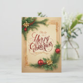 Trouw Kerstmis Wenskaarten Feestdagenkaart (Staand voorkant)