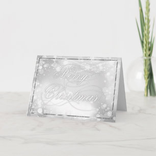 Trouw Kerstmis Witte Tekst & Bokeh Achtergrond Feestdagen Kaart