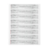 Trouw Kerstmis Zilveren Tekst & Bokeh Achtergrond Adreslabel Wikkel (Vel)