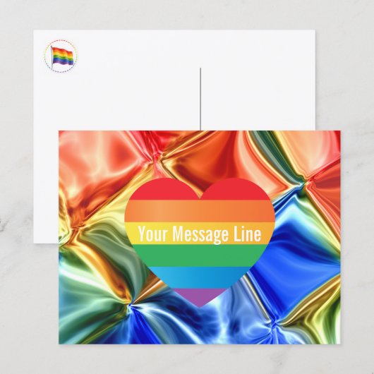 Trouw Kleuren Hart Briefkaart (Voorkant / Achterkant)