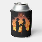 Trouw Koozie Naam en Datum Land  (Blikje Achterkant)