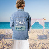 Trouw kust bruid rustieke monogram denim jacket