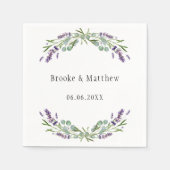 Trouw lavendel eucalyptus groen servet (Voorkant)