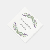 Trouw lavendel eucalyptus groen servet (Hoek)