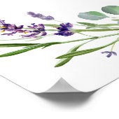 Trouw lavendel eucalyptus groen welkom poster (Hoek)