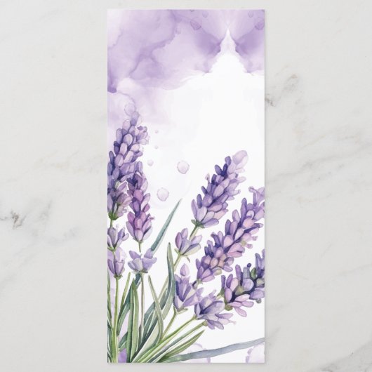 Trouw Lavendel Huwelijk Custom Menu (Achterkant)