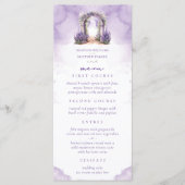 Trouw Lavendel Huwelijk Custom Menu (Voorkant)