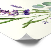 Trouw lavendel ivoor eucalyptus welkom poster (Hoek)