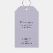 Trouw Lavendel Lila Aanraking Cadeaulabel (Achterkant)