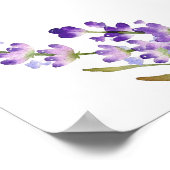 Trouw lavendel watercolor welkom poster (Hoek)