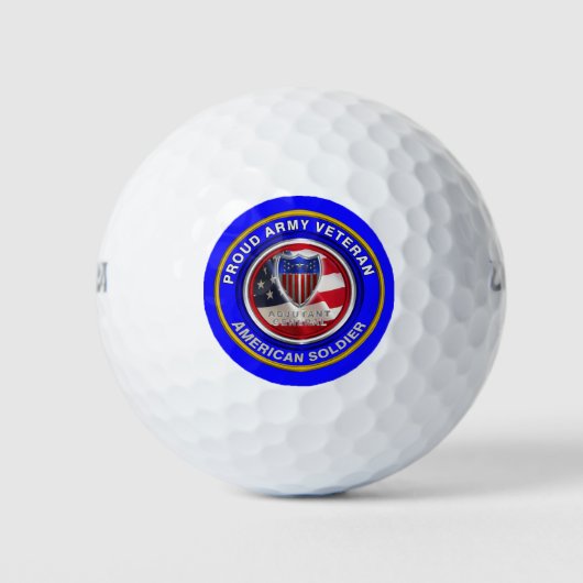 Trouw leger-adjudant-generaal veteraan golfballen (Voorkant)
