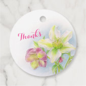 Trouw Lentekerstroos aangepaste namen en dankjewel Bedankjes Labels (Achterkant)