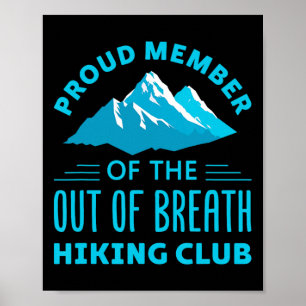 Trouw lid van de buiten adem Wandelclub Poster