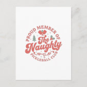 Trouw lid van de ondeugende Pickleball Club Feestdagenkaart (Voorkant)