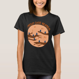 Trouw lid van het koor Cute Bird Muziekontwerp T-shirt