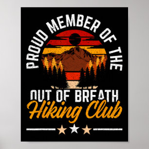 Trouw lid van Out Of Breath Hiking Club Mountain Poster