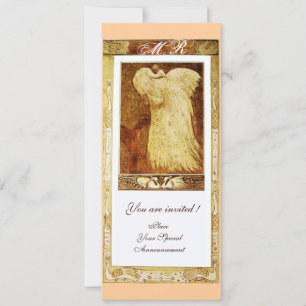 TROUW LIEFDE PAUW MONOGRAAM, bruin wit roze Kaart