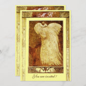 TROUW LIEFDE PAUW MONOGRAM ,bruin geel Kaart (Voorkant / Achterkant)