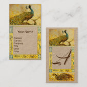 TROUW LIEFDE PAUW MONOGRAM Geel Ambachtspapier Visitekaartje (Voorkant / Achterkant)