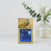 TROUW LIEFDE PAUW MONOGRAM geel blauw saffier Visitekaartje (Staand voorkant)