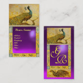 TROUW LIEFDE PAUW MONOGRAM paars amethist Visitekaartje (Voorkant / Achterkant)