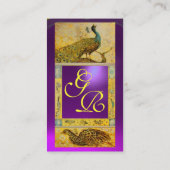 TROUW LIEFDE PAUW MONOGRAM paars amethist Visitekaartje (Achterkant)